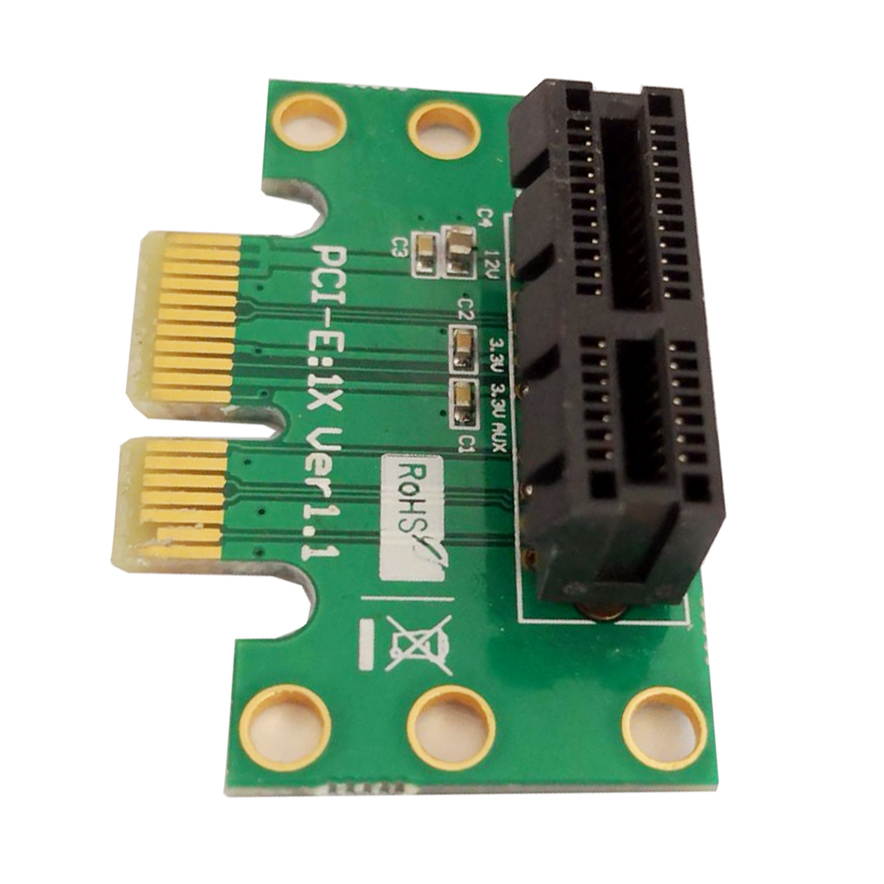 1 Unit - PCI Express (PCI-E) 1x Adapter Riser Card 90 Degree For 1U 2U Server Chassis 90 degree right angle adapter card with PCIe (PCI-e) 1x .