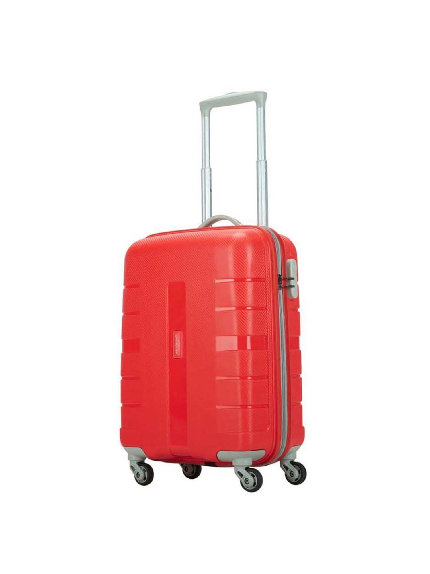 Aristocrat Nexon Fiery Red Textured Hard Cabin Trolley Bag - 38 cm