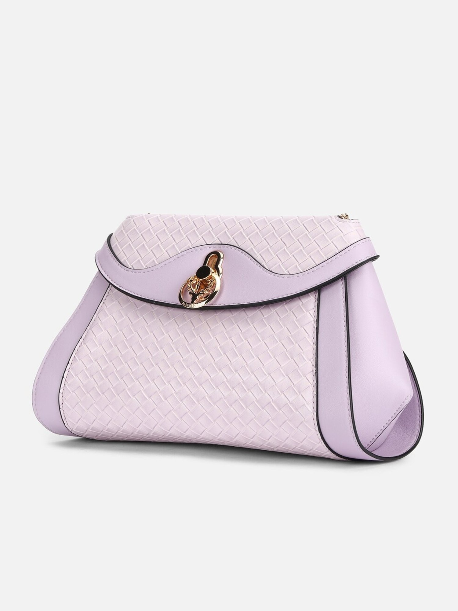 Allen Solly Purple Textured Medium Handbag