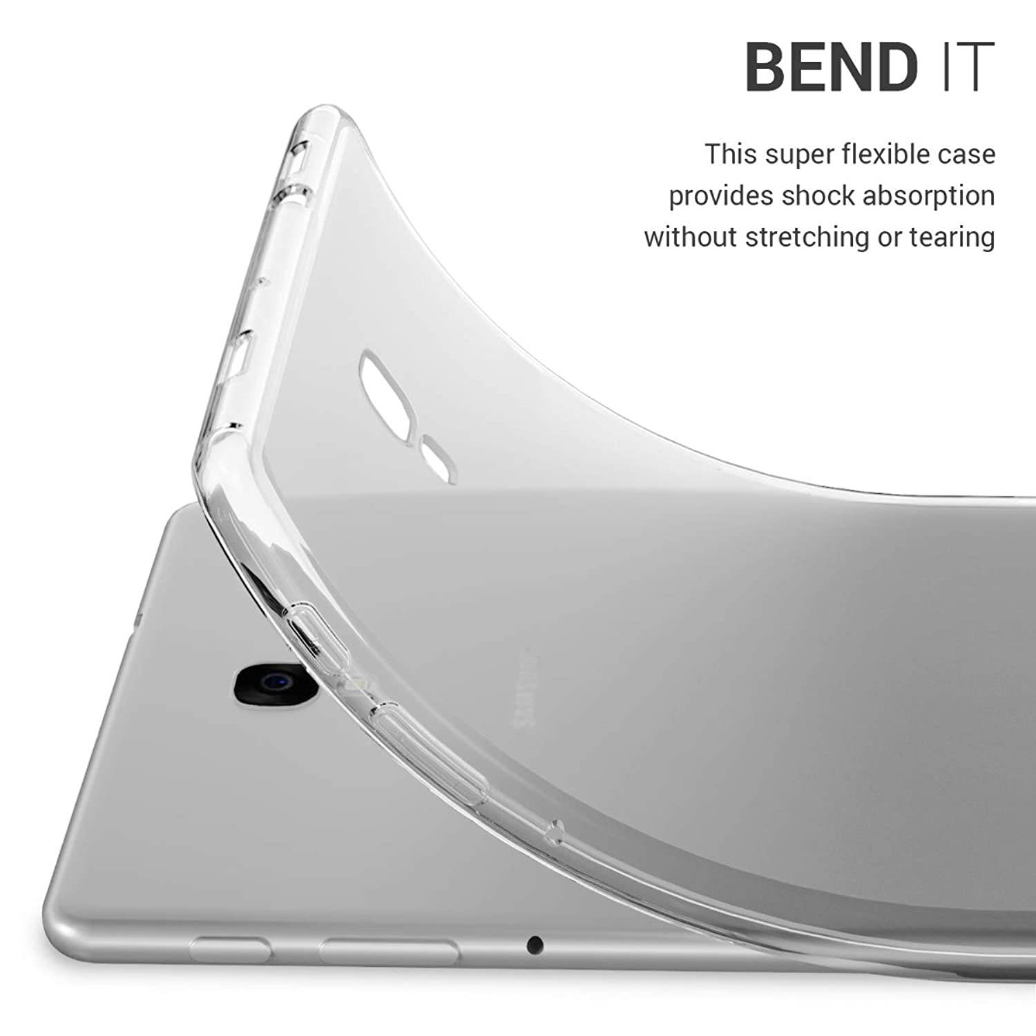 kwmobile Crystal TPU Cover Compatible with Samsung Galaxy Tab A 10.5 - Mobile Cell Phone Case - Transparent