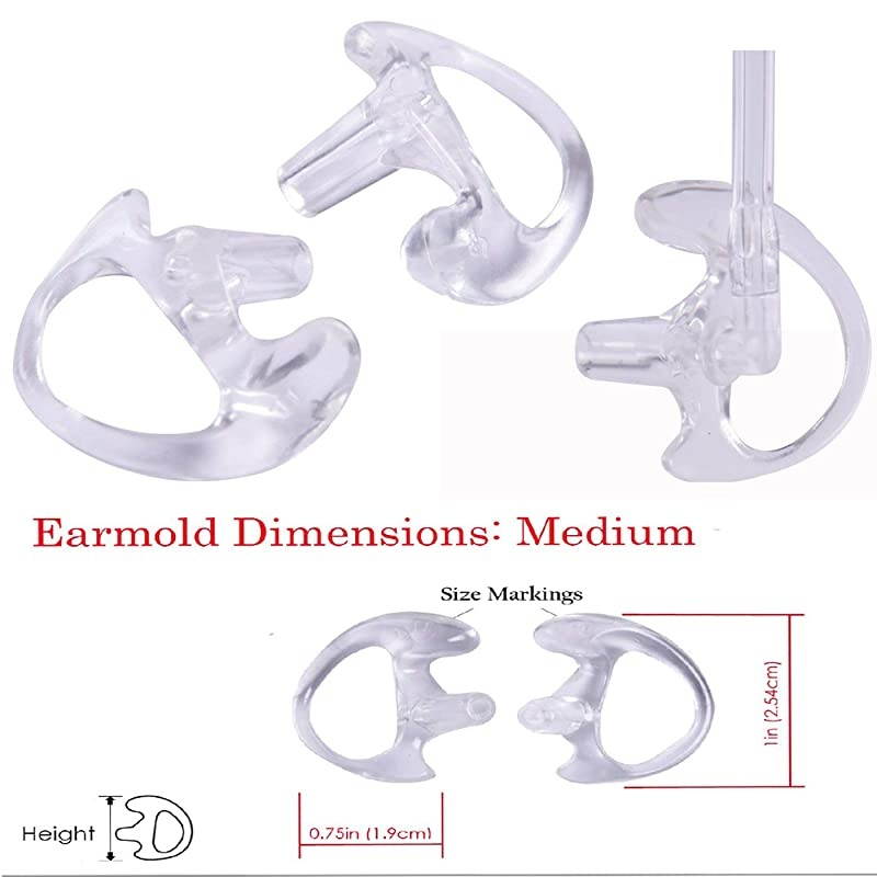 Way Radio Earpiece Noise Canceling Transparent Security Headphones Walkie Talkie Earphone with PTTVOX Pair