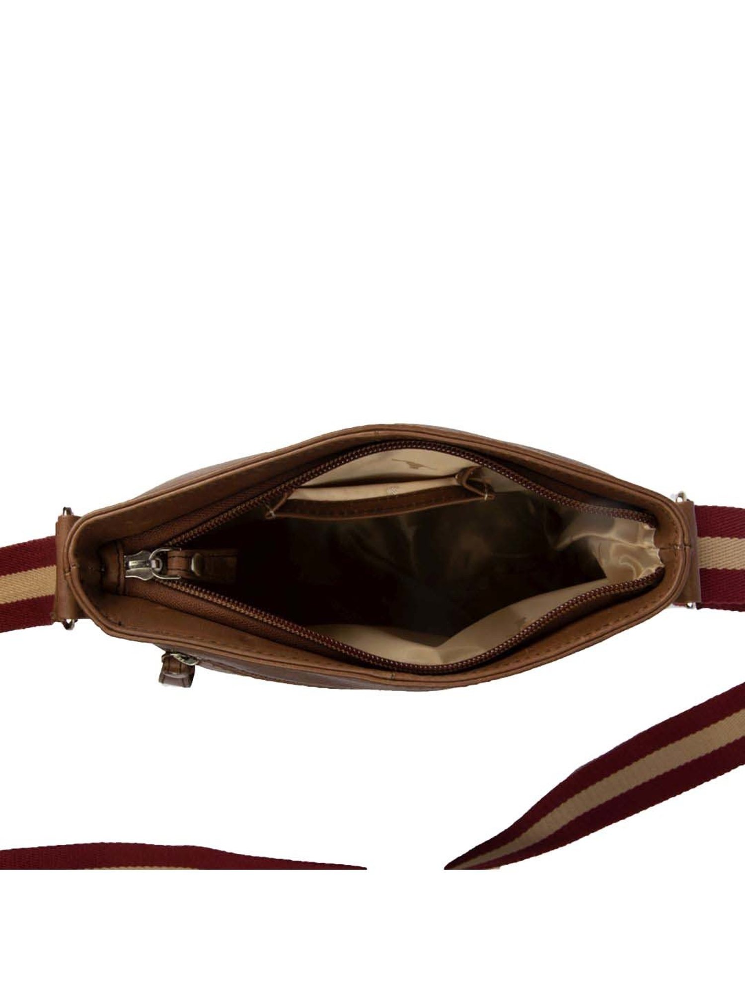 BULCHEE Tan Leather Medium Messenger Bag