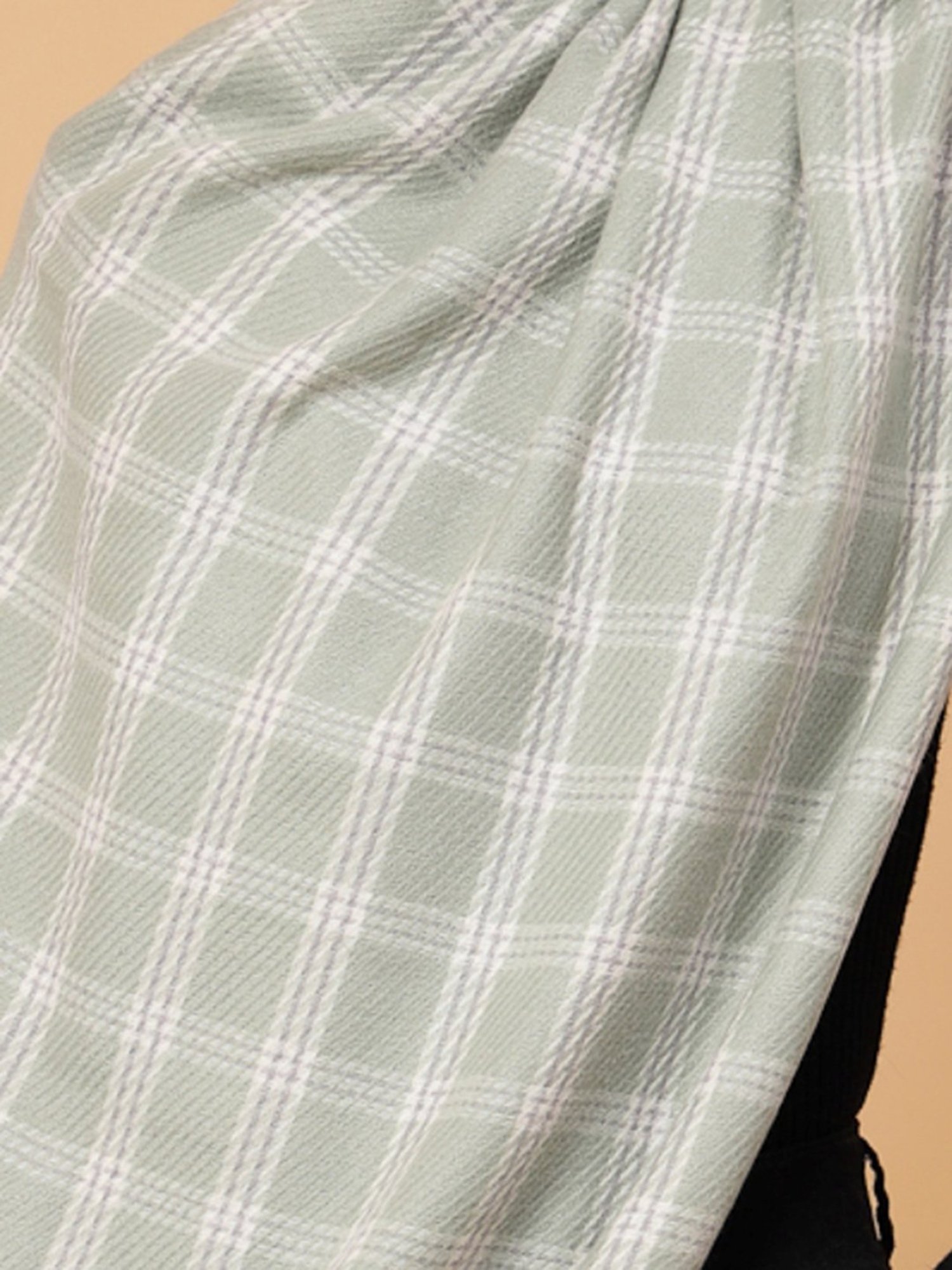 Mafadeny Green Checks Stole