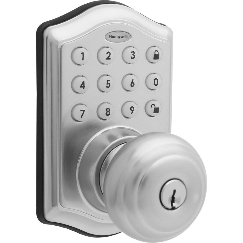 Honeywell Electronic Entry Knob Door Lock- Polished Brass