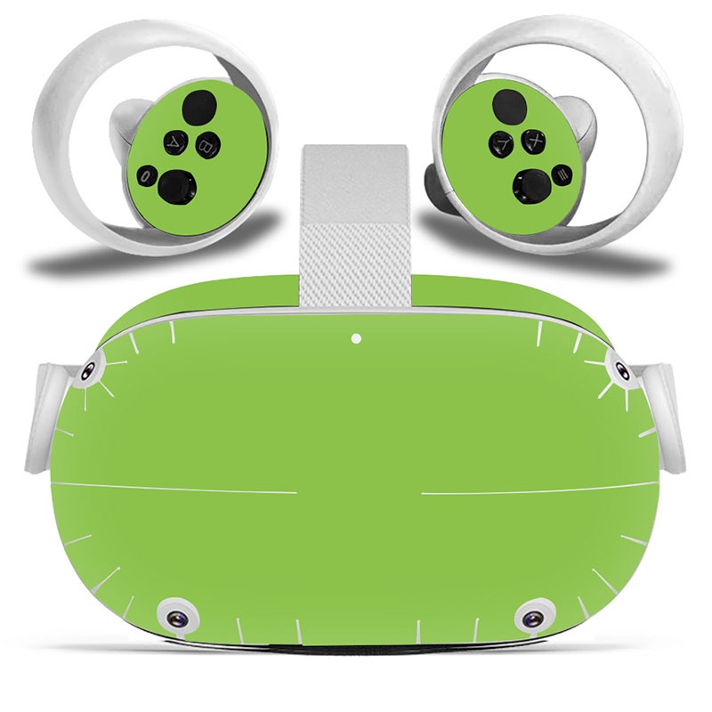 Amify Vinyl Skin Sticker for Oculus Quest 2 VR Headset Controller PVC Decals Cute Cartoon Wrap Cover for Oculus Quest 2 Accessories