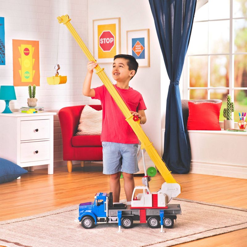 DRIVEN – Large Toy Truck with Movable Parts – Jumbo Crane Truck