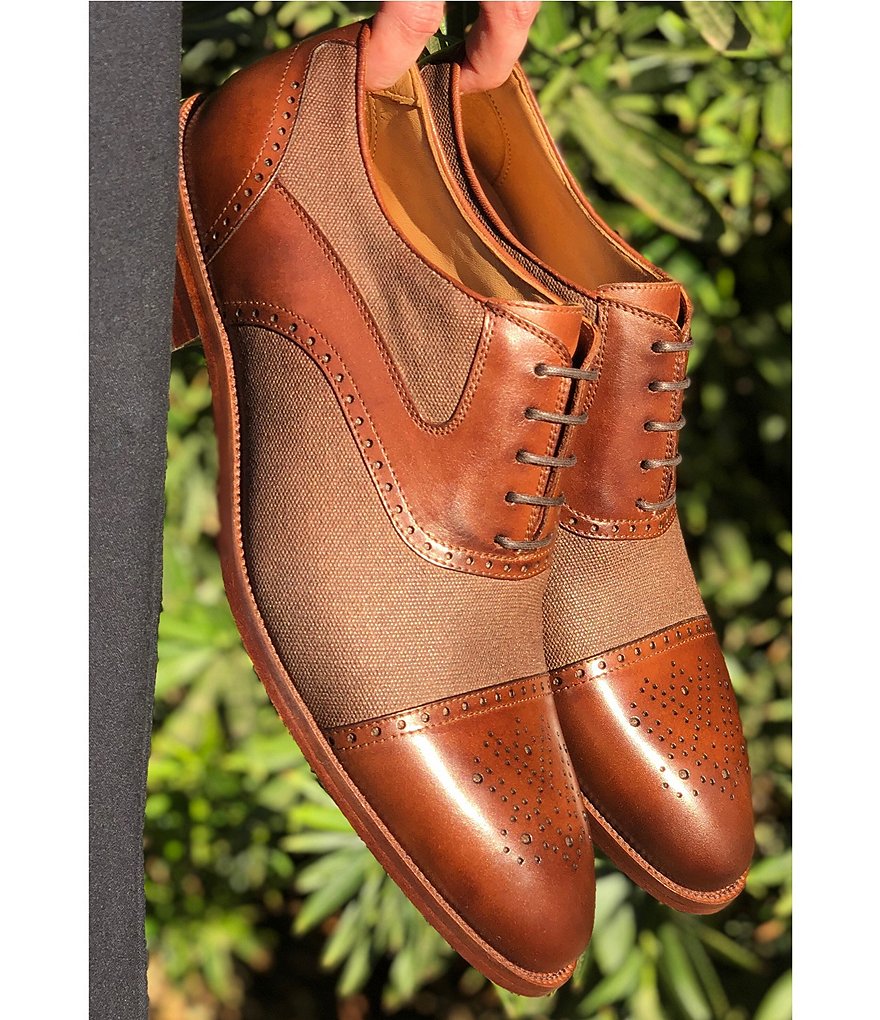 Flag LTD. Men's Hamilton Leather Canvas Cap Toe Dress Shoes