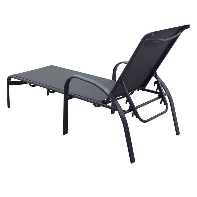 Santa Fe 2pc Aluminum Chaise Lounge Chairs - Silver - Courtyard Casual