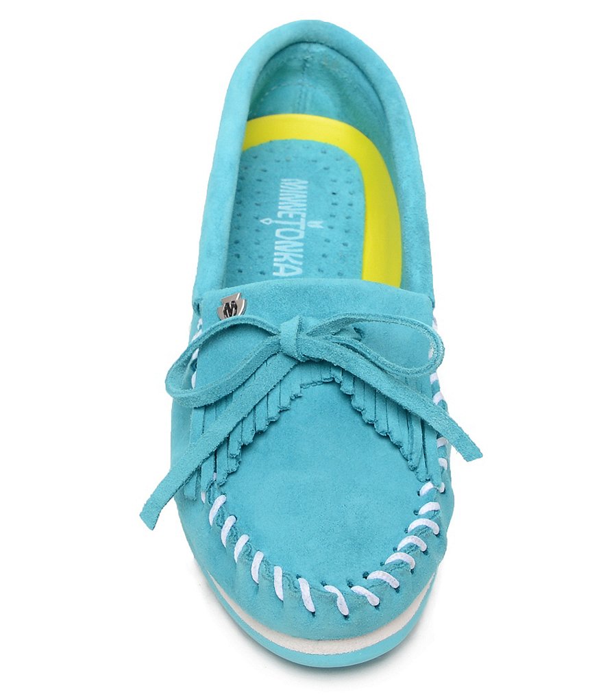 Minnetonka Kilty Plus Suede Moccasins