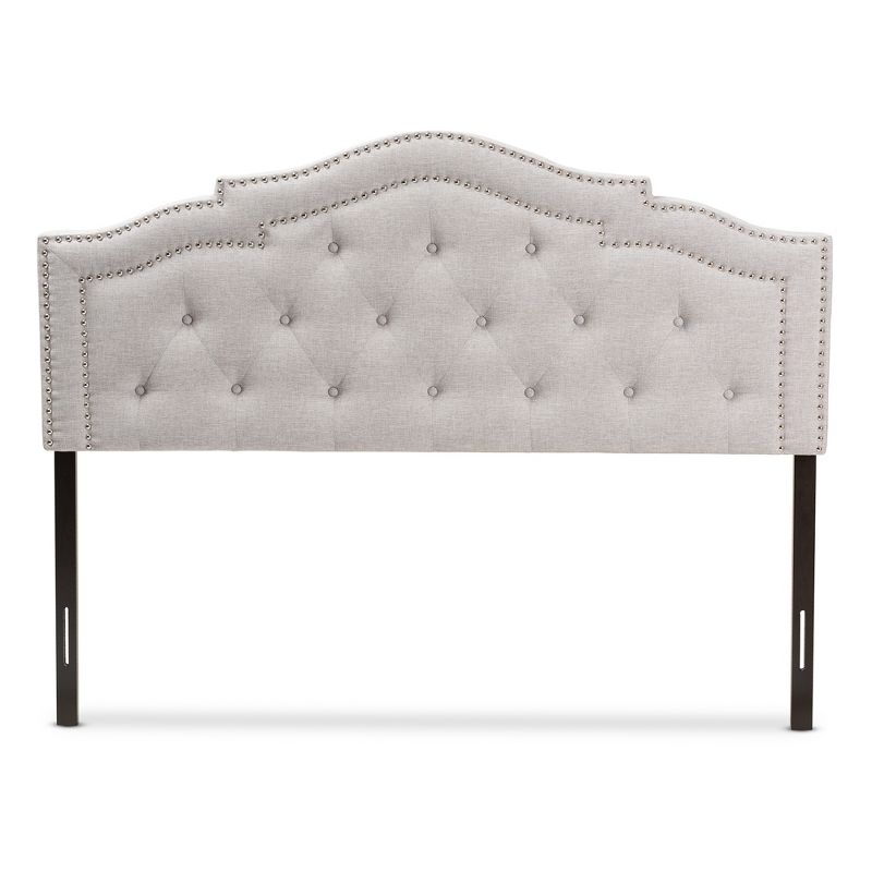 Edith Modern And Contemporary Fabric Headboard Beige Queen - Baxton Studio