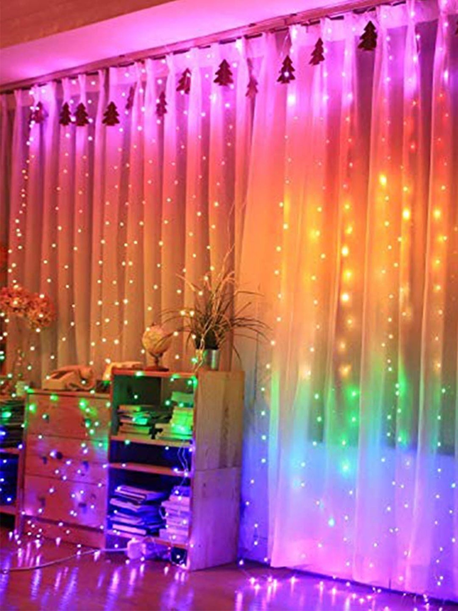 Xergy Window Curtain String Light 280 LED 8 Lighting Modes Fairy Lights for Wall Decorations