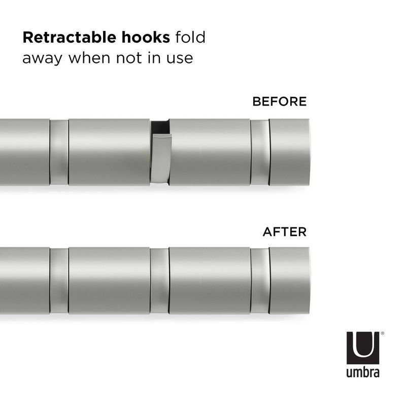 Umbra 24.31"x3.19" Flip Decorative Hook Rack Clear