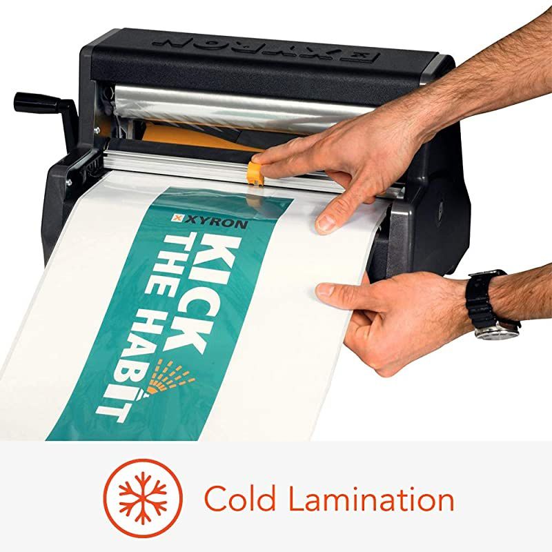 Cold Laminator and Adhesive Applicator, Pressure Sensitive Lamination, No Heat, No Electricity, Fits Documents up to 11-3/4" Wide (XM1255)