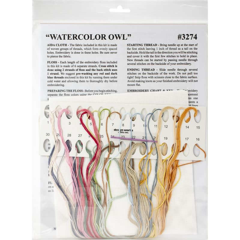 Design Works Counted Cross Stitch Kit 10"X10"-Owl (14 Count)