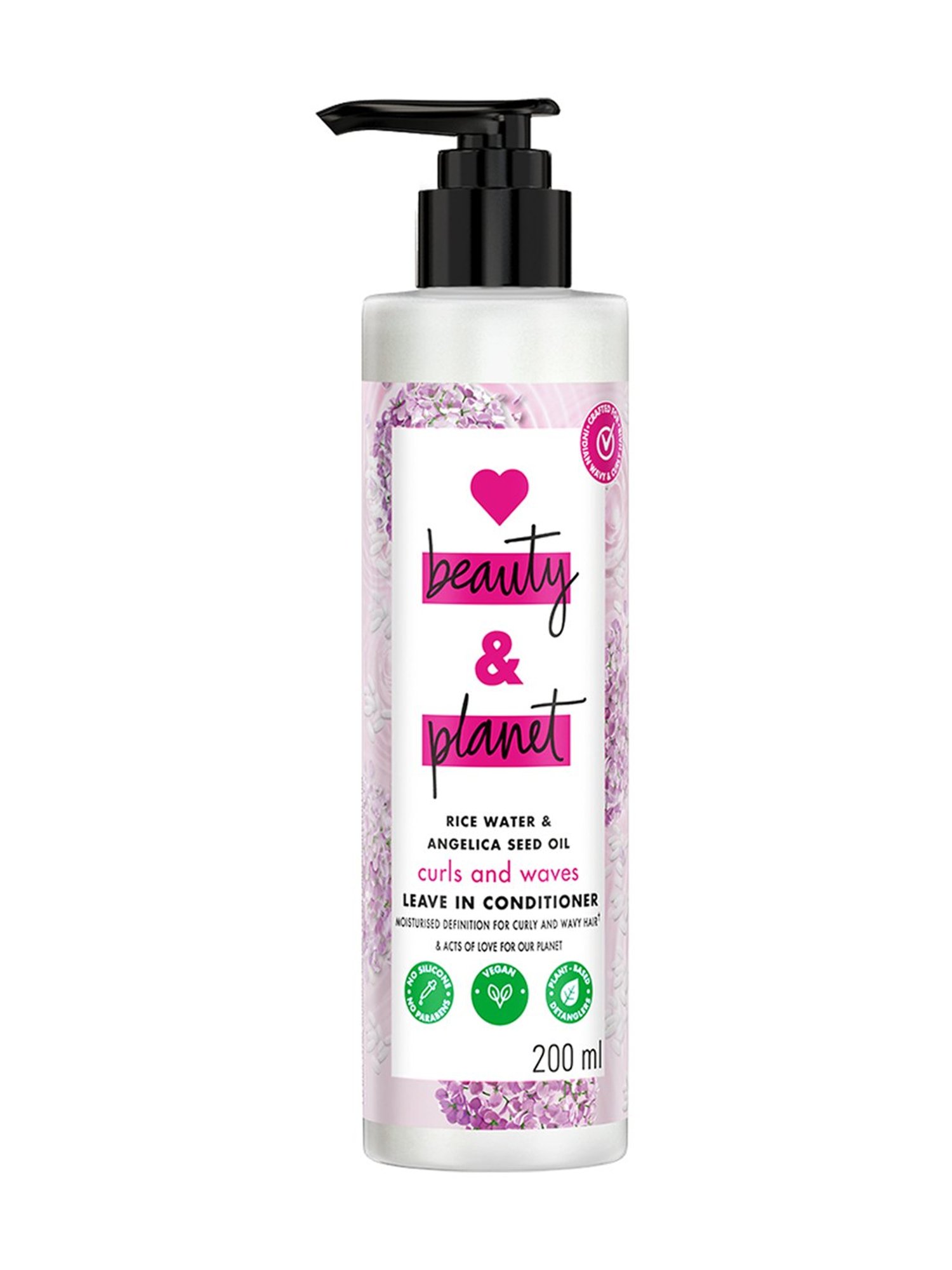 Love Beauty & Planet Rice Water & Angelica Seed Oil Curls and Waves Leave-In Conditioner - 200 ml