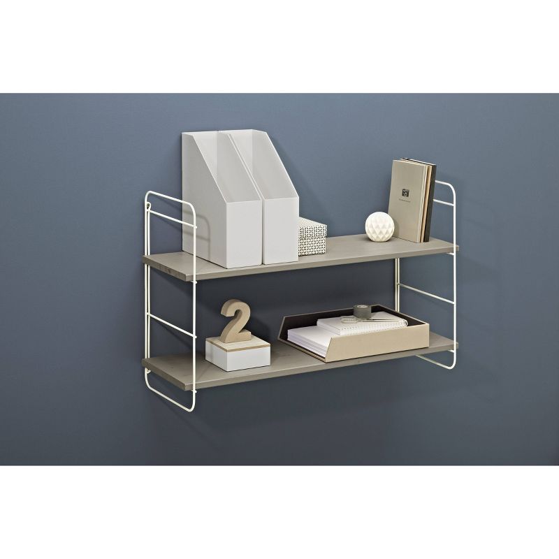 31.5" x 9.7" Scala Pine Shelf Gray/White - Dolle Shelving