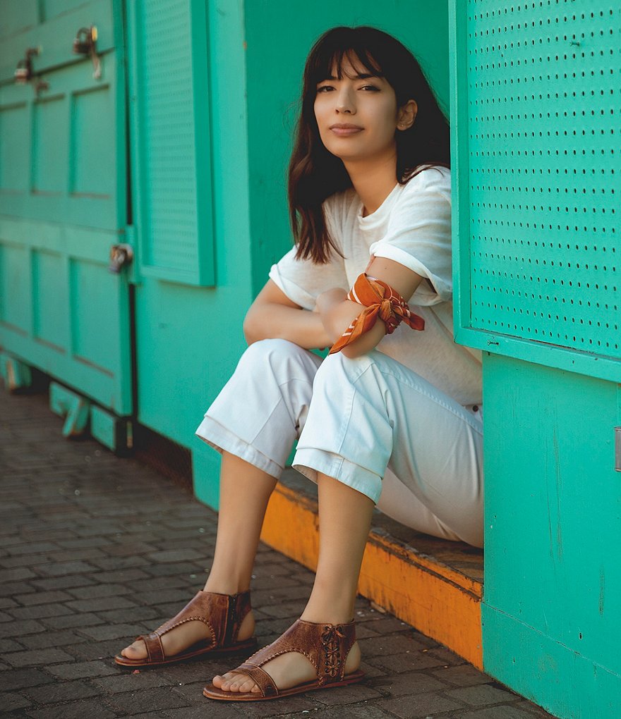 Bed Stu Nina Handwoven Leather Flat Sandals