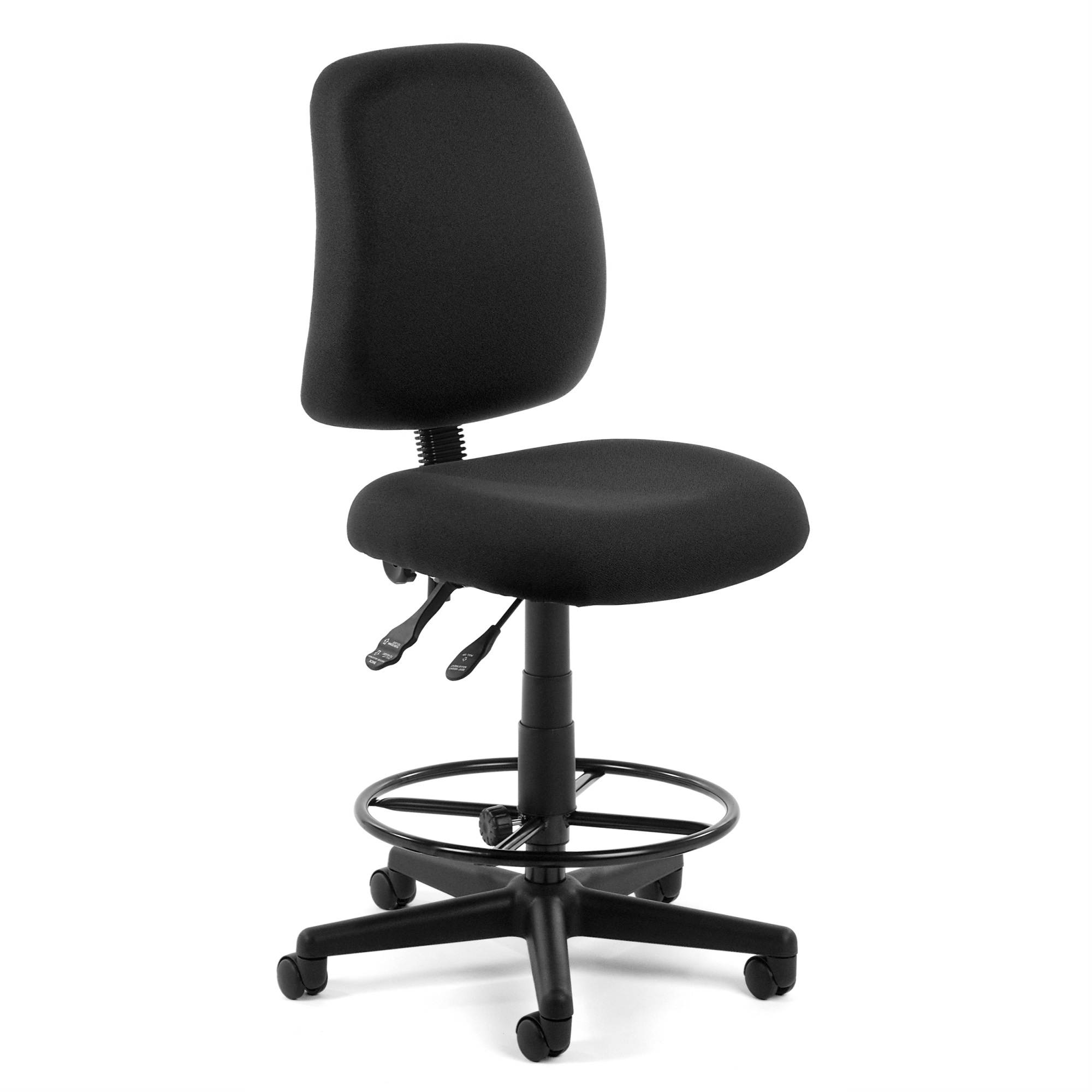 OFM Posture Series Mid-Back Task Chair with Drafting Kit, in Black (118-2-DK-805)
