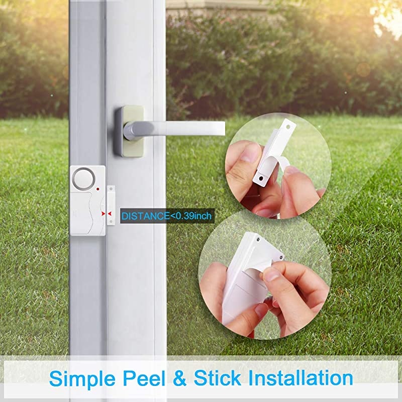 Wireless Door Alarm Anti-Theft Burglar Alert Window and Door Open Alarm Magnetic Sensor Pool Door Alarms for Kids Safety Home Security, 110 dB Loud, Door Alarm with Remote