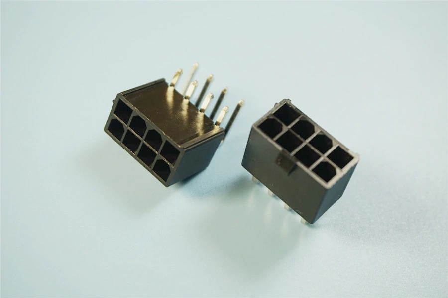 10 pcs 4.20 mm 8 Pin Header Male Pin Wafer Right Angle PCB Through Hole for PC computer ATX CPU Power connector 8 Positions