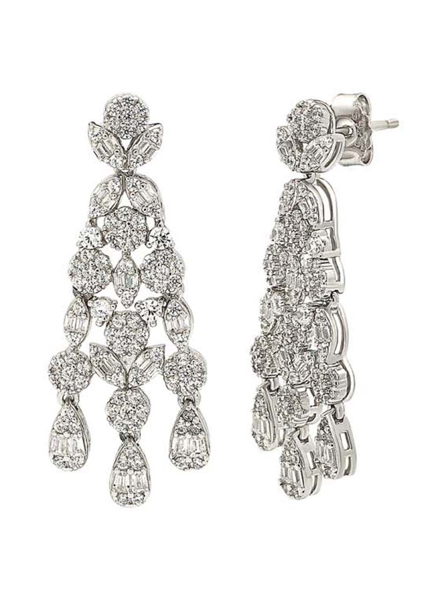 Silberry 925 Sterling Silver Cascade Dangler Earrings for Women