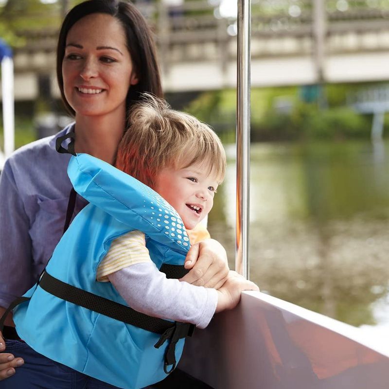 Oceans 7 US Coast Guard Approved Type II Kids Personal Flotation Device Water Swimming Pool Lake Youth Life Jacket Safety Vest, Blue/White