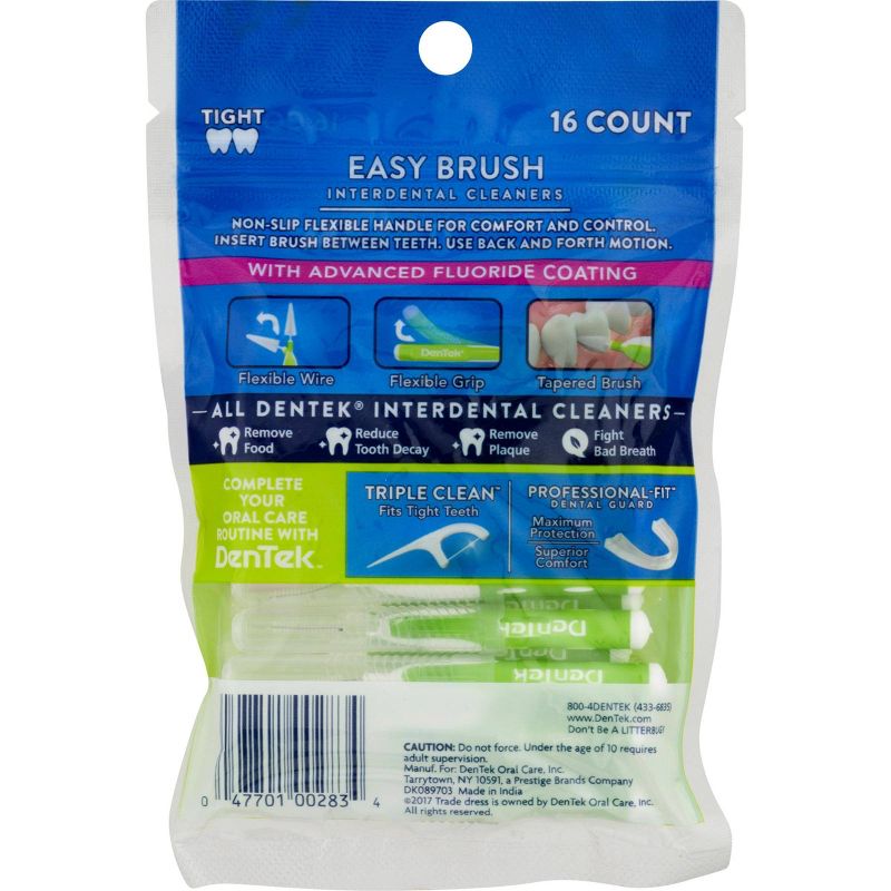 DenTek Easy Brush Interdental Cleaners for Tight Teeth - 16ct