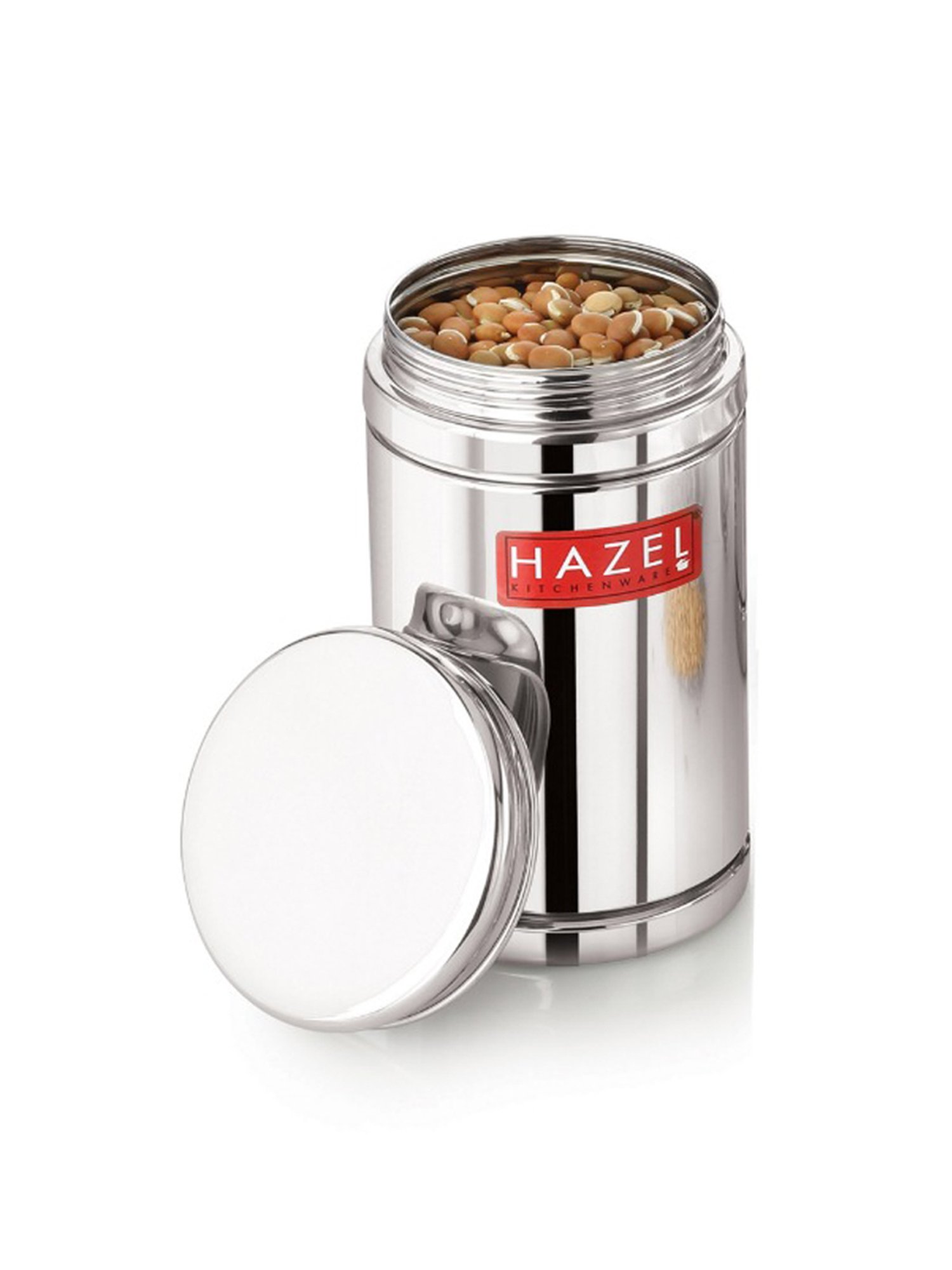 HAZEL Silver Stainless Steel Containers - Set of 2 (0.8L)