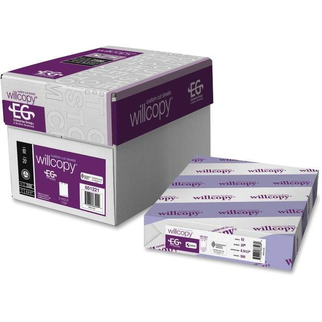 Domtar Custom Cut Sheets 2-Hole Top 8-1/2"x11" 5 RM/CT White 851221