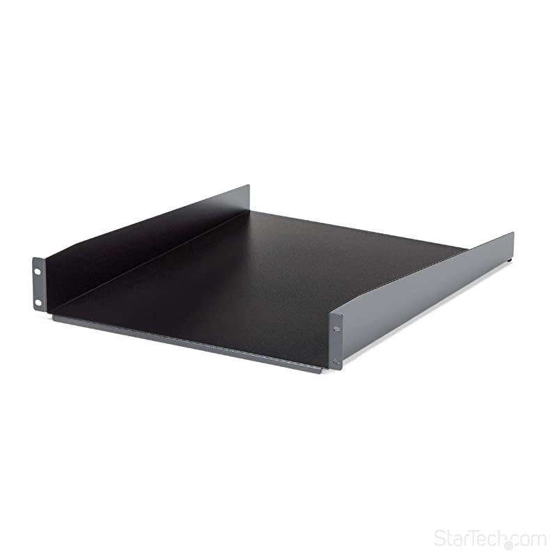 com 2U Fixed Server Rack Mount Shelf 22 Deep Steel Universal Cantilever Tray for 19 AV Data Network Equipment Rack 50lbs CABSHELF22