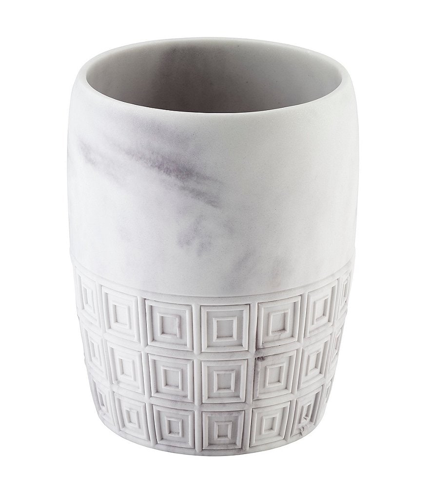 H Halston Marble Wastebasket