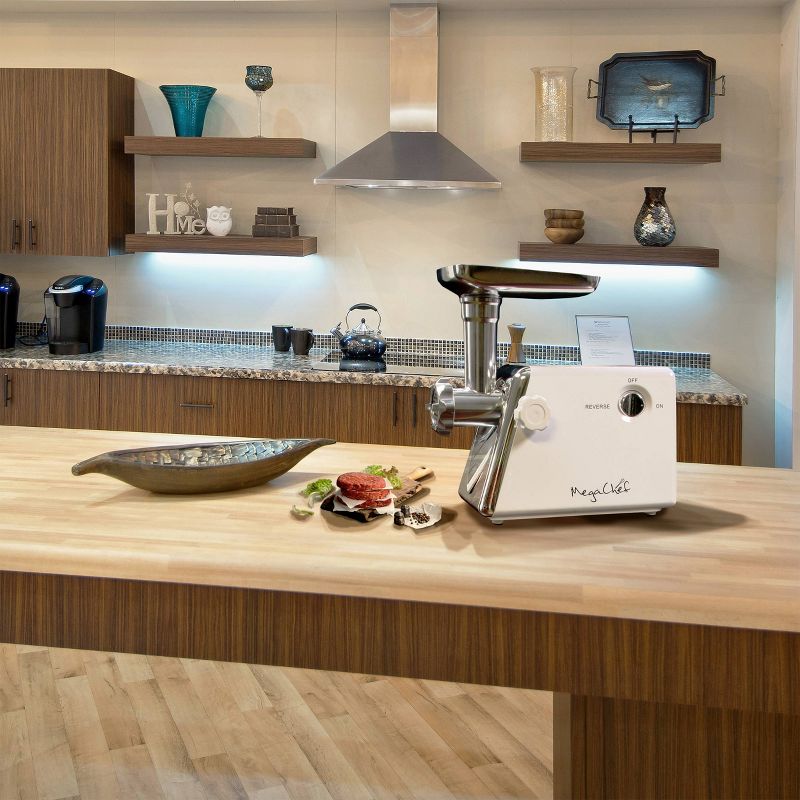 MegaChef Ultra Powerful Automatic Meat Grinder - White