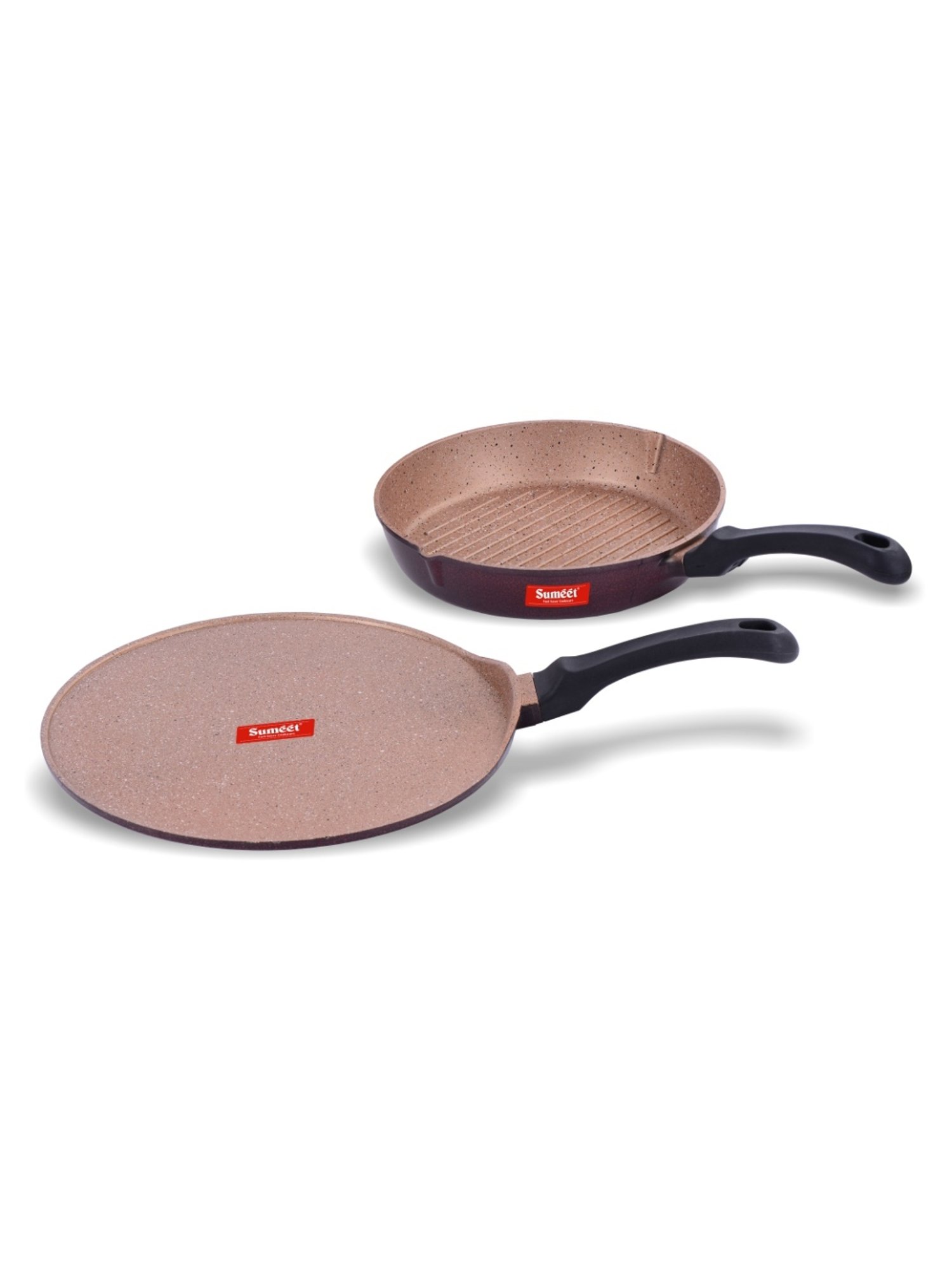 Sumeet Nonstick Granite Finish EXIGO set (Tawa 30.5cm Dia + Round Grill Pan 25.5cm Dia )