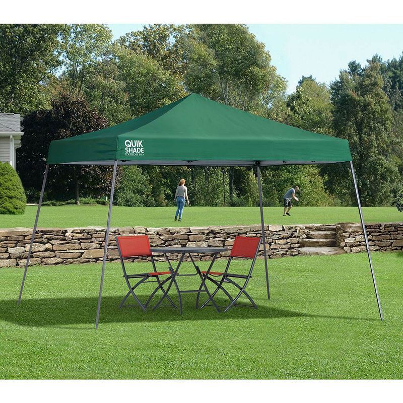 Quik Shade Expedition 12 x 12 Foot Slant Leg Pop Up Shelter Canopy Tent, Green