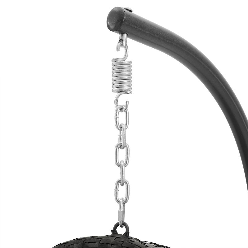 Sorbus Brazilian Double Hammock with Stand - Green, Blue Stripes