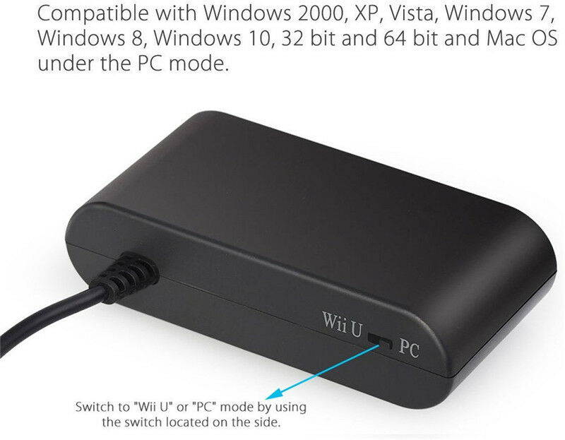 Gamecube Controller Adapter USB For Nintendo Wii U Super Smash Bros. Switch & PC
