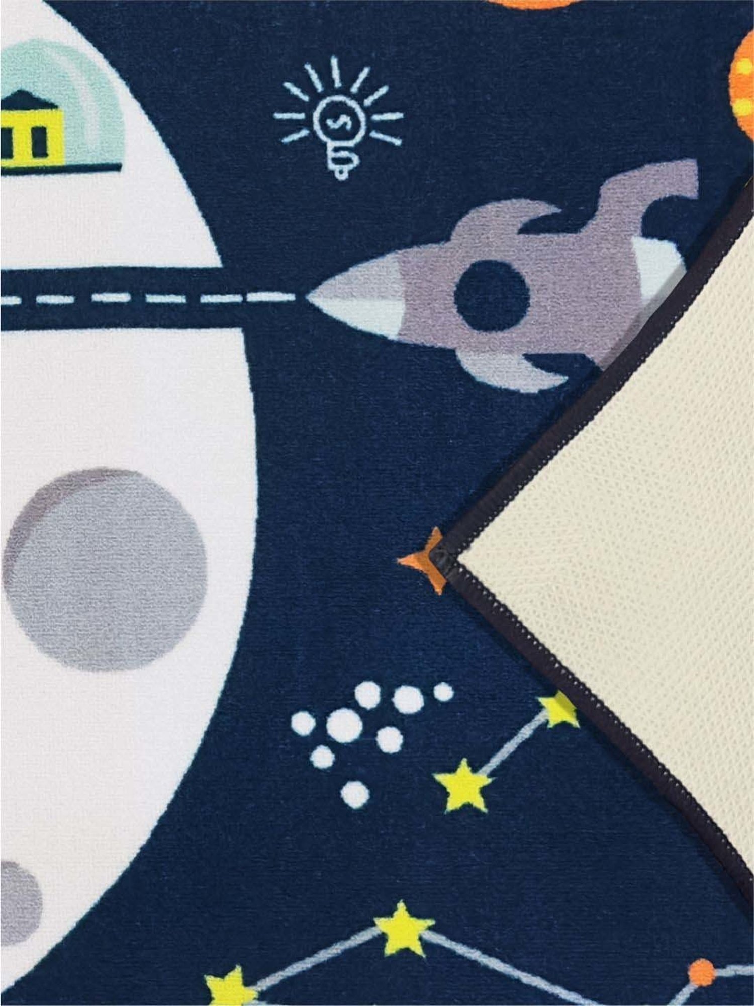 Urban Space Navy Chenille Anti-Skid Runner