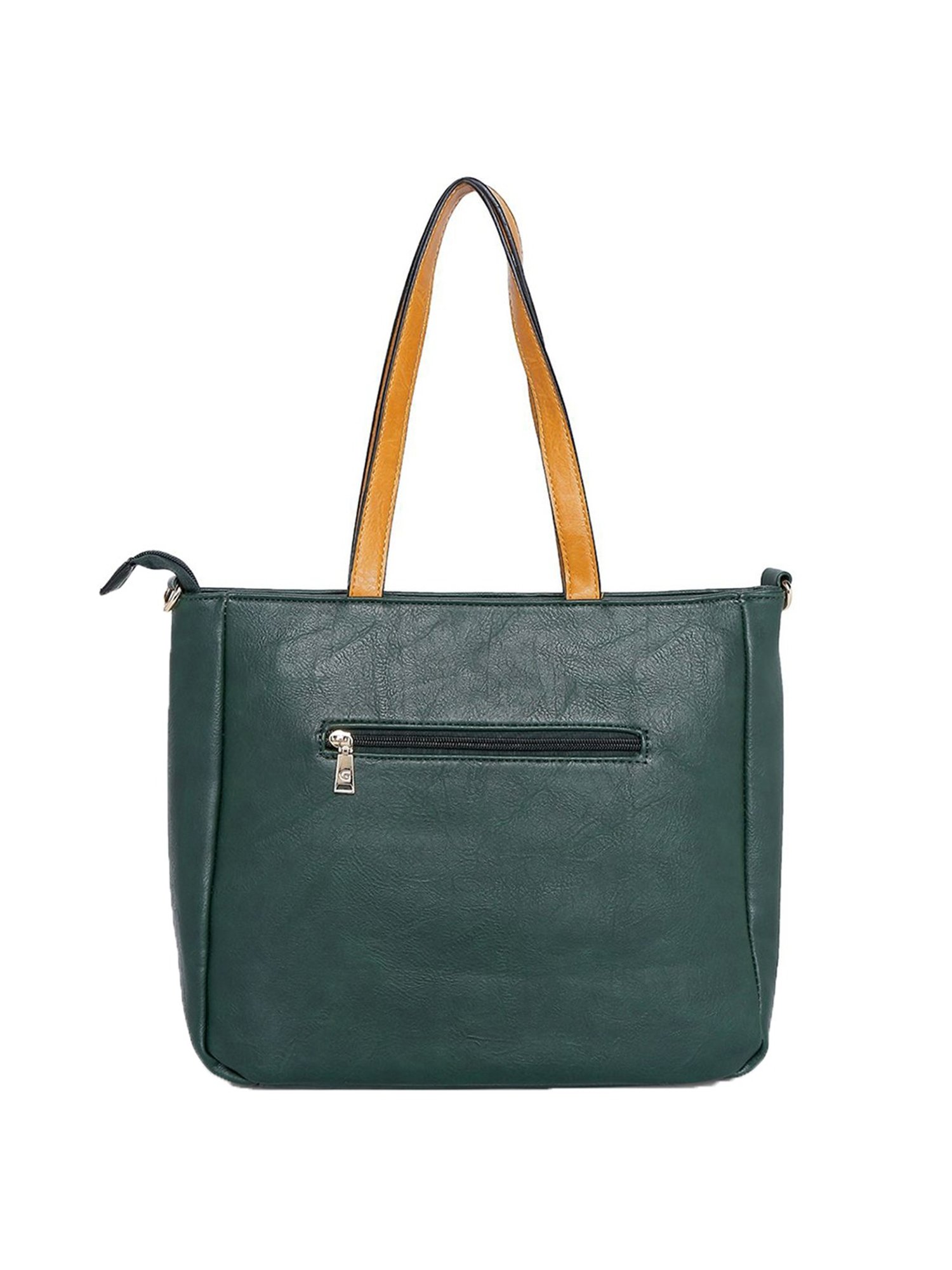 Giordano Green Textured Medium Handbag