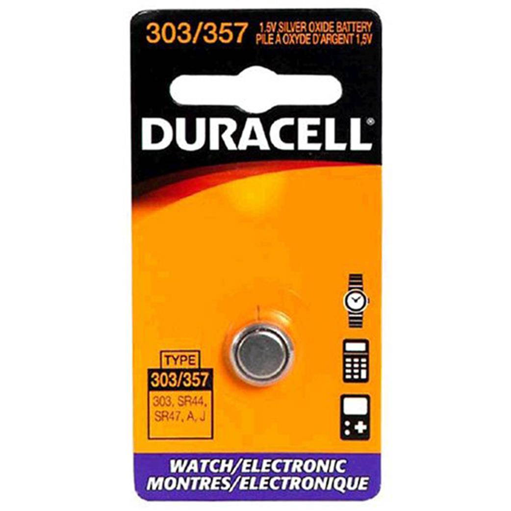 Duracell Button Cell Battery, 303/357, 1.5 V, 6/Box D303357PK