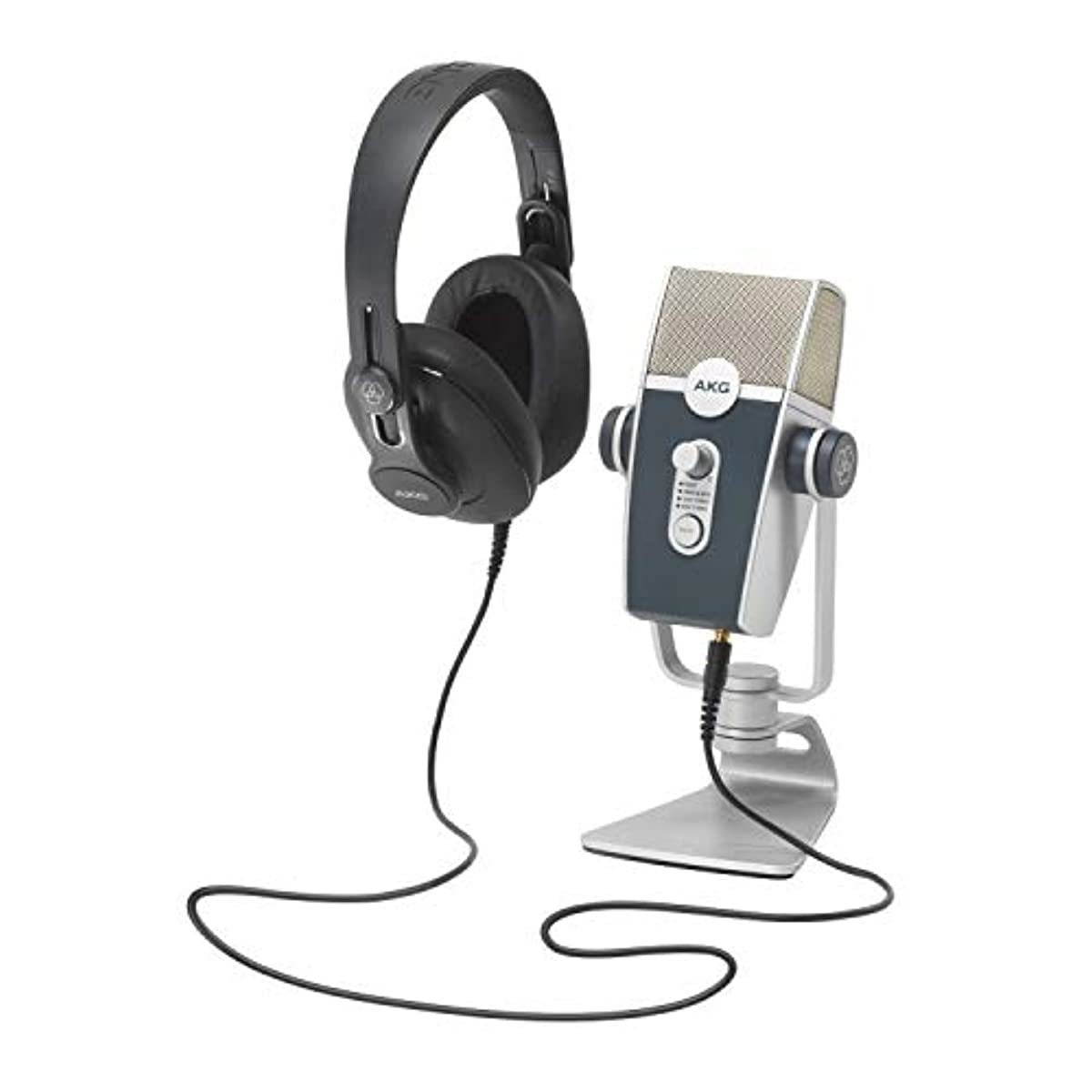 AKG Lyra USB Microphone and AKG K371 Headphones with Knox 3.0 4 Port USB Hub Bundle (2 Items)
