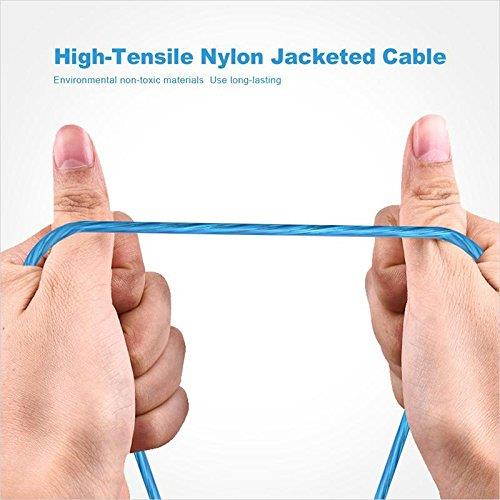 NTJ 39" Led Light-up USB Data Sync Charger Cable (STRIPED GREEN)