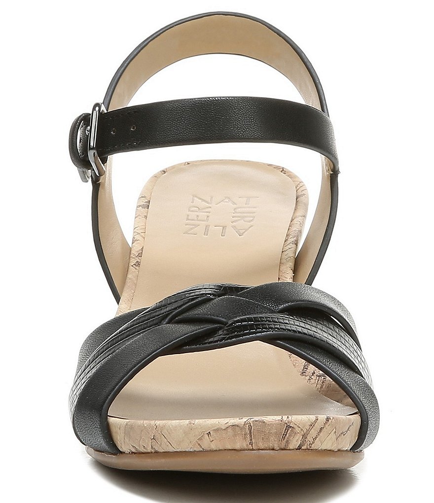 Naturalizer Adelina Snake Print Ankle Strap Wedge Sandals