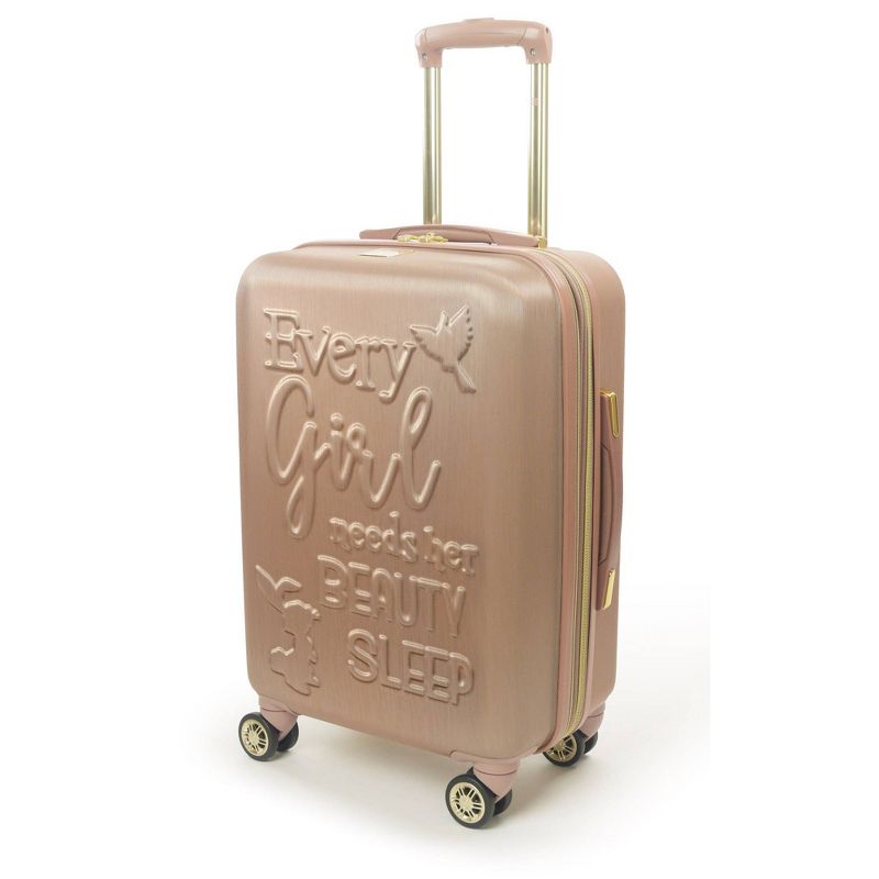 FUL Disney Princess Aurora Sleeping Beauty 21" Carry On Hardside Spinner Suitcase - Rose Gold
