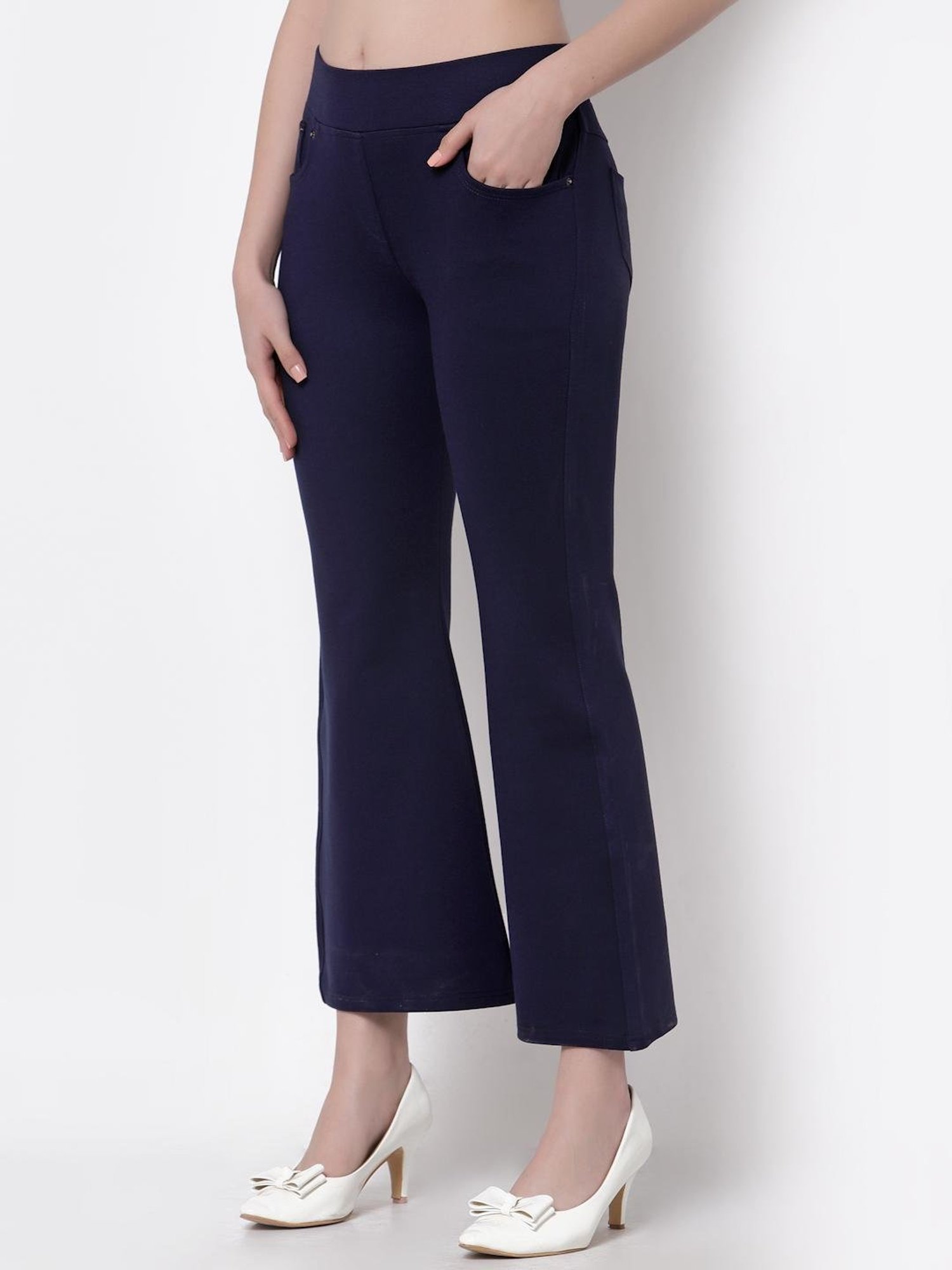 Westwood Navy Bootcut Trousers