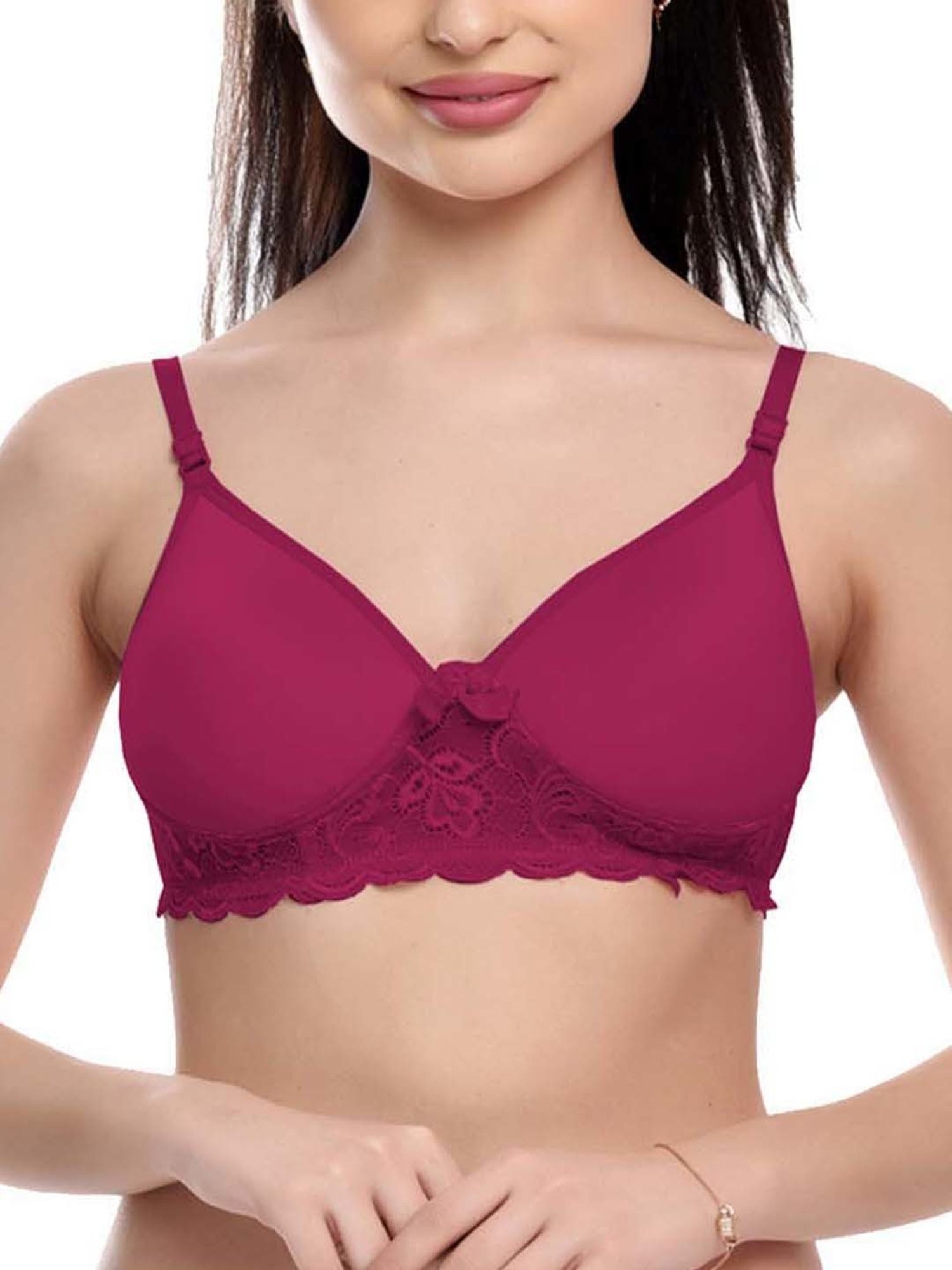 FIMS: Fashion is my Style Multicolored Lace Work Push-Up Bras - Pack Of 4