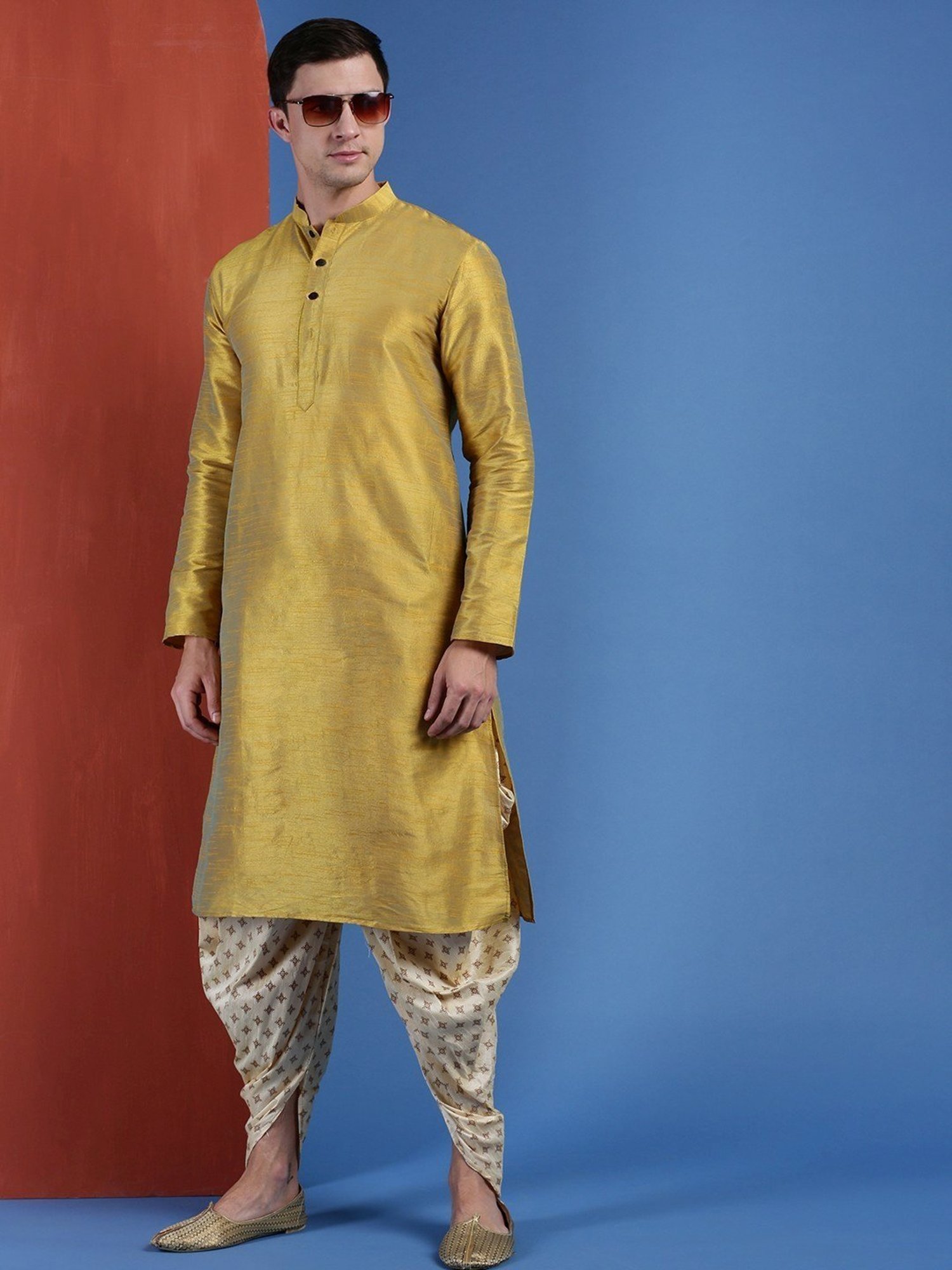 Sanwara Beige Regular Fit Printed Dhotis