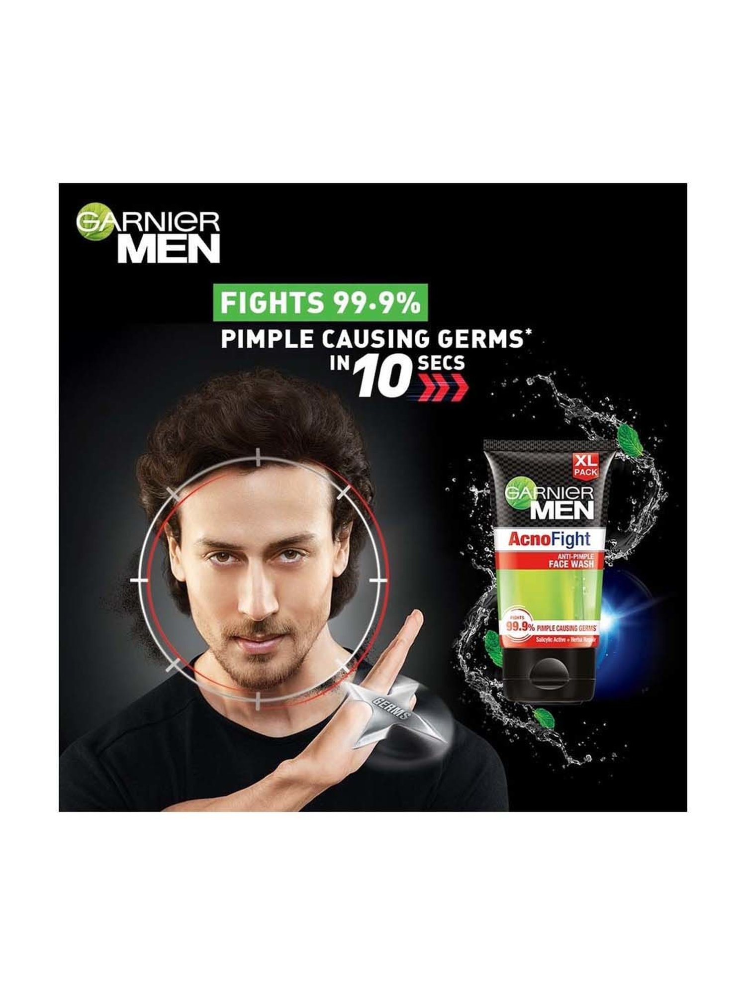 Garnier Men Acno Fight Face Wash for Pimple & Acne Prone Skin - 150 gm (Pack of 2)