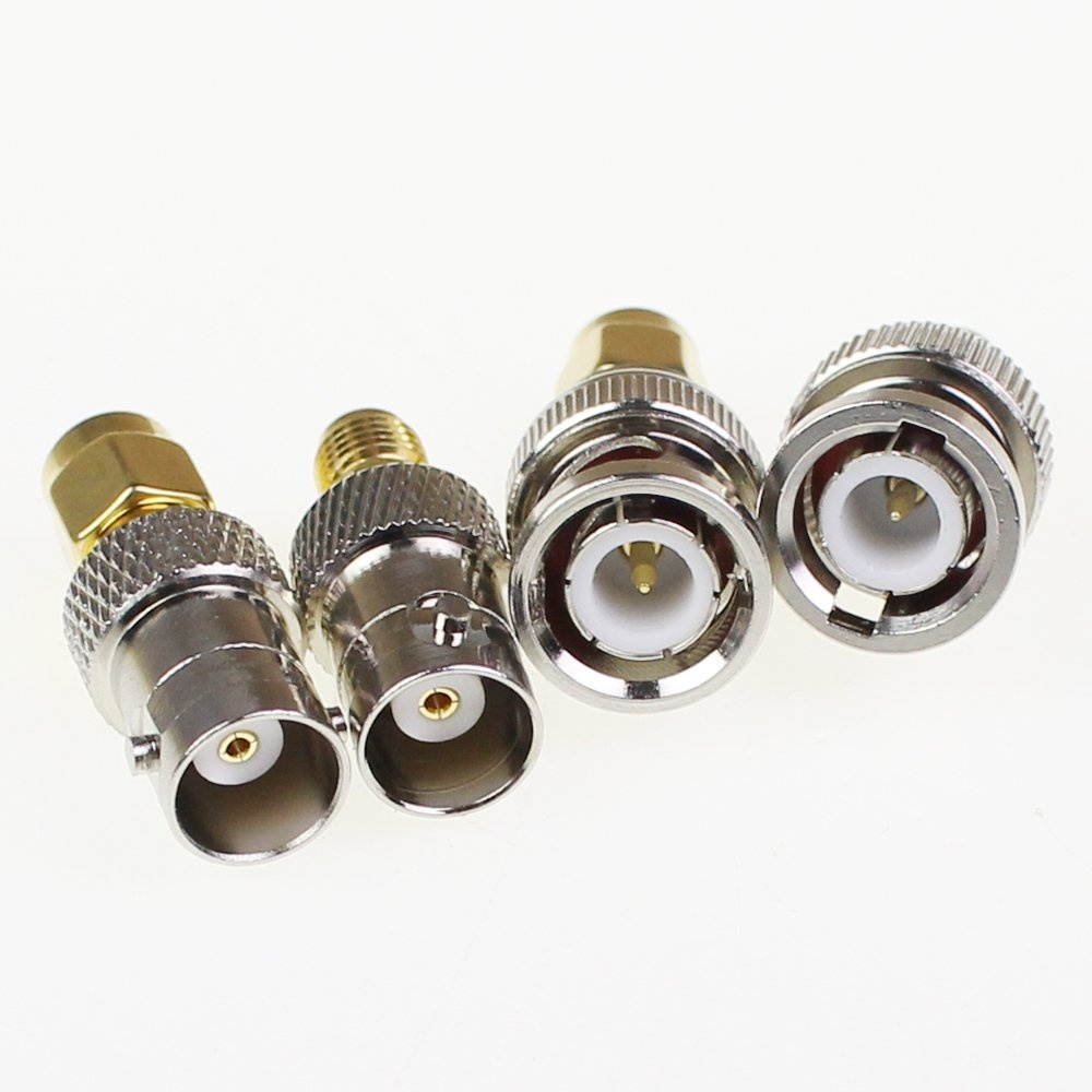 SMA to BNC Kits 2 Set RF Coaxial Adapter Male Female Coax Connector 8 Pieces