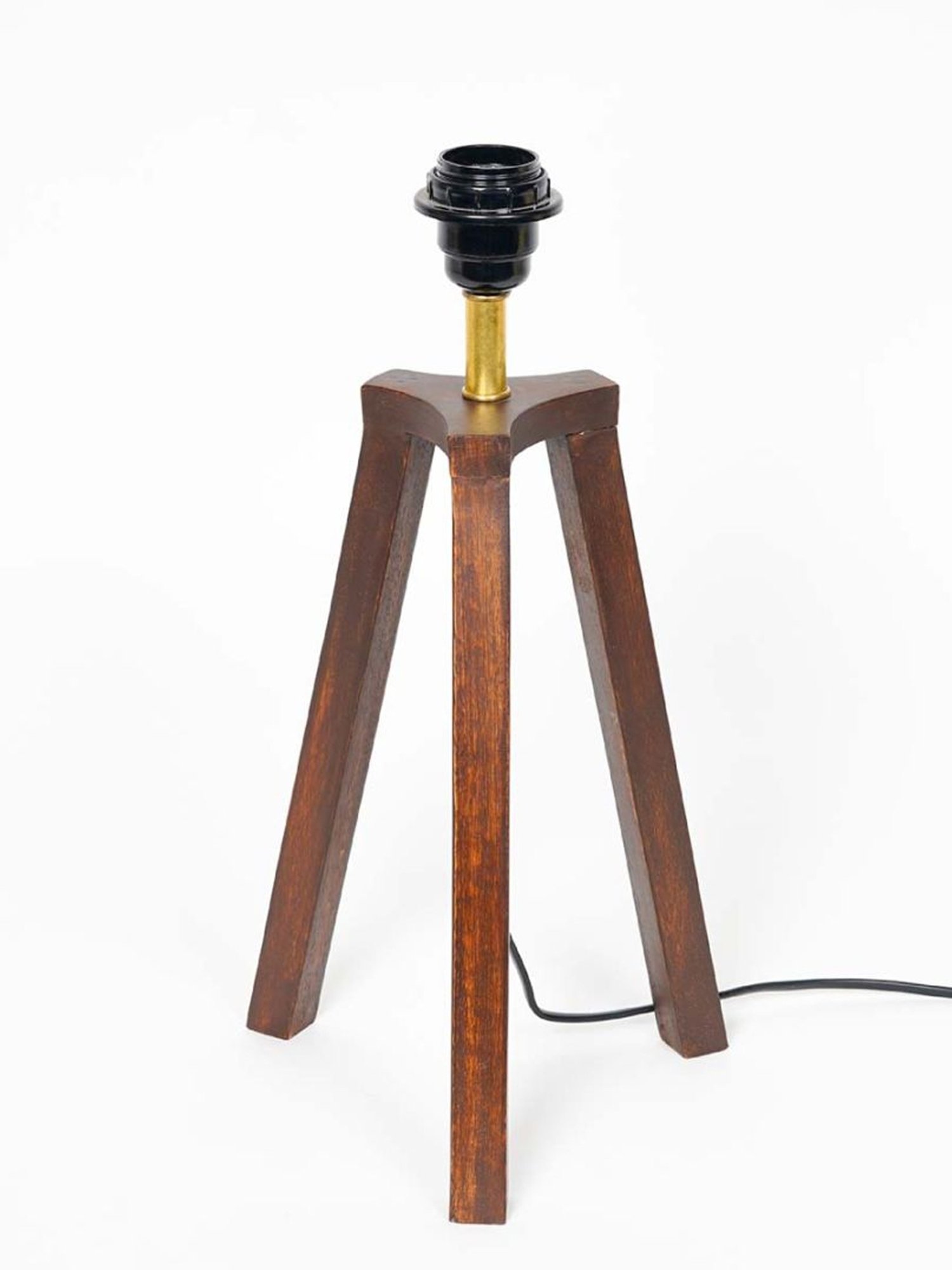 Kapoor Lamp Shades Honey & White Wood Griffith Tripod Casement Shade Table Lamp