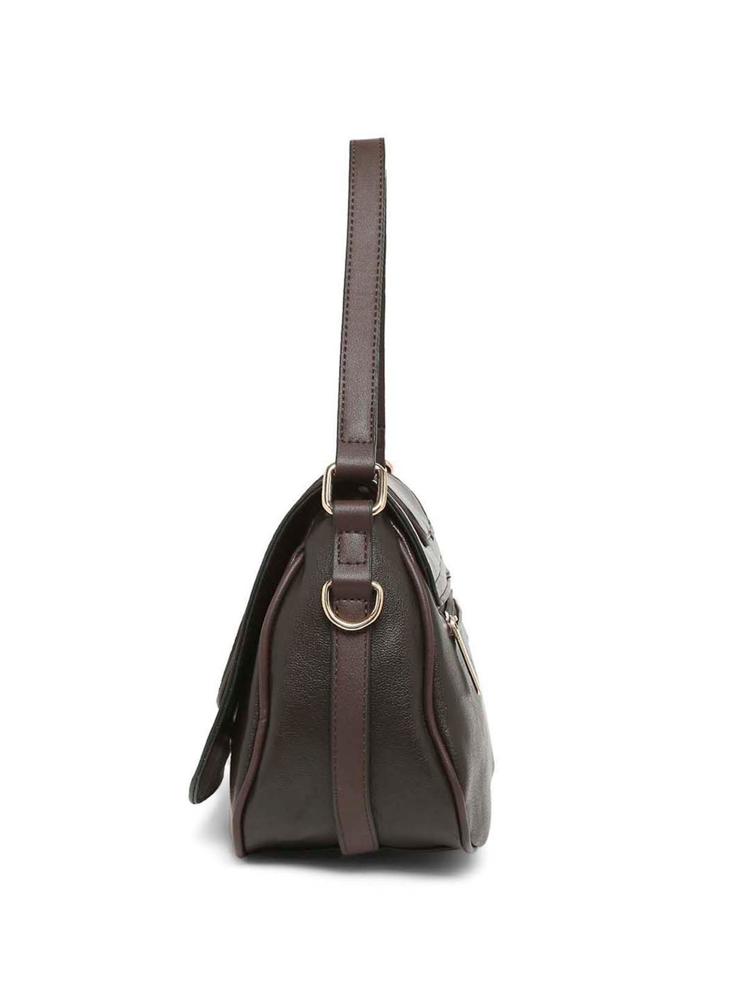 Marina Galanti Brown Solid Medium Handbag